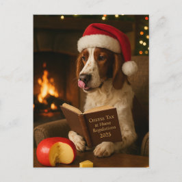 Cartão postal de Natal 'Imposto sobre Queijo' do F