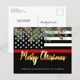 Cartão-postal de Natal Merry para Bombeiros de Orç