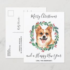Cartão-postal de Natal Merry Welsh Corgi
