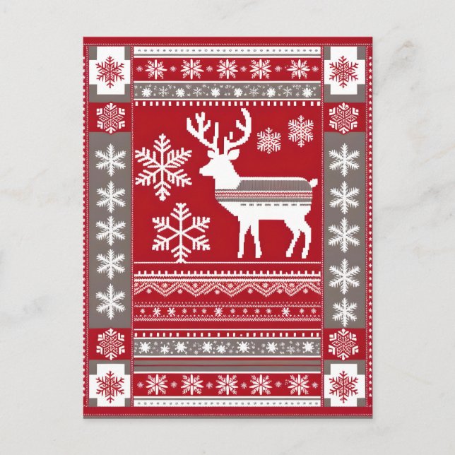 cartão postal de natal nórdico (Frente)