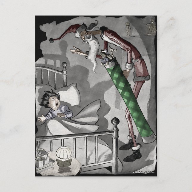 Cartão postal de Natal para Papais noeis Skinny (Frente)