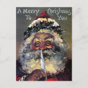 Cartão postal de Natal para Papais noeis Vitorian