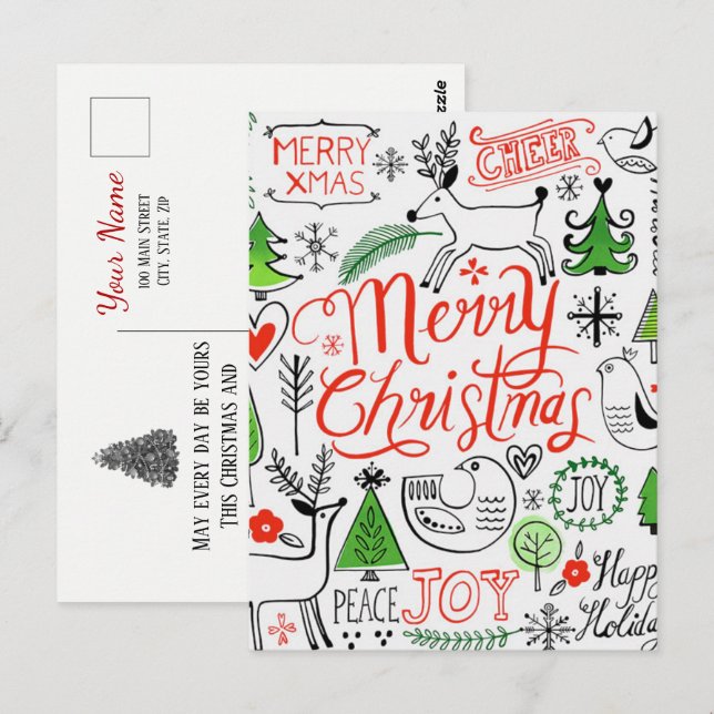 Cartão postal de Natal para Typografia (Frente/Verso)