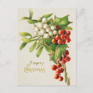 Cartão postal de Natal retrô vintage