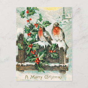 Cartão postal de Natal retrô vintage