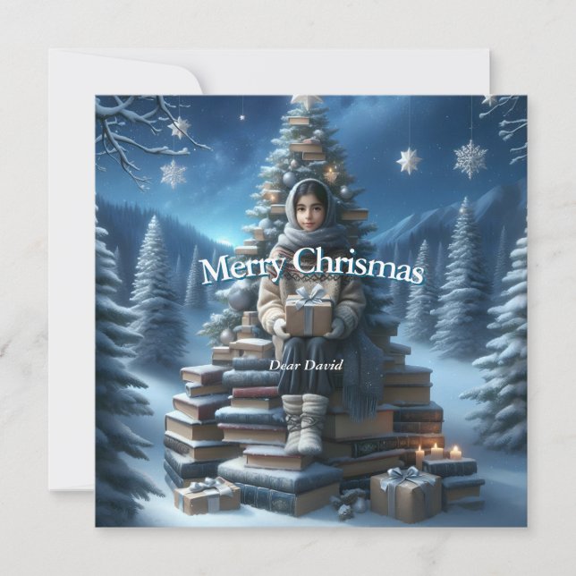 Cartão postal de Natal tradicional vintage (Frente)