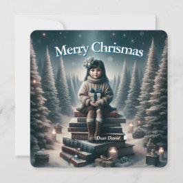 Cartão postal de Natal tradicional vintage