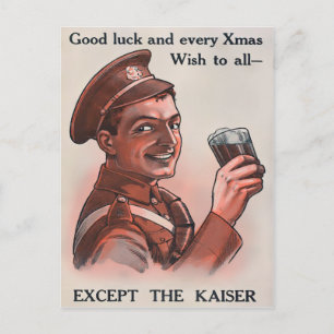 Cartão postal de Natal Vintage WW1