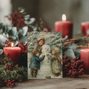 Cartão postal de Natal Vitoriano Antigo