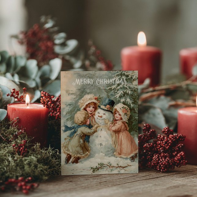 Cartão postal de Natal vitoriano antigo (Criador carregado)