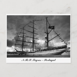 Cartão postal de navio alto português