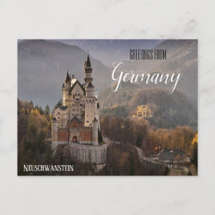 Cartão postal de Neuschwanstein, na Alemanha