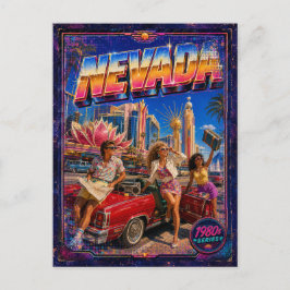 Cartão Postal de Nevada dos Anos 80 Retro