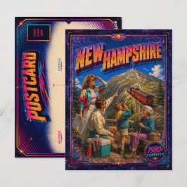 Cartão Postal de New Jersey dos Anos 80 Retro