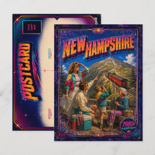 Cartão Postal de New Jersey dos Anos 80 Retro