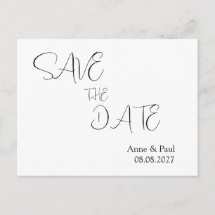 Cartão Postal de Noivado com Design Elegante e Mod