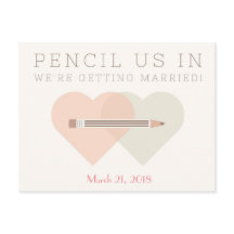 Cartão Postal de Noivado Salve a Data