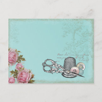 Cartão-postal de Notas de costura