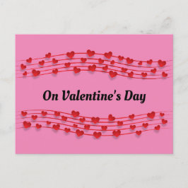Cartão-postal de Notas de Música Corações