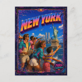 Cartão postal de Nova York dos anos 80 Retro