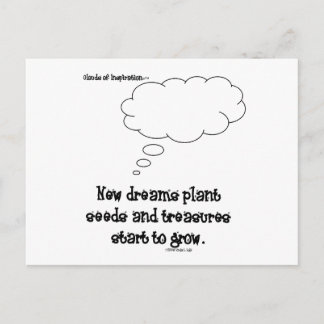 cartão postal de novas plantas de sonho