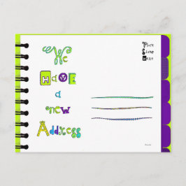 Cartão postal de novo endereço 'P-T'