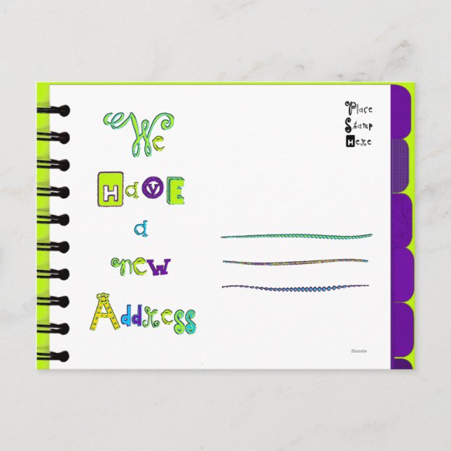 Cartão postal de novo endereço 'P-T' (Frente)