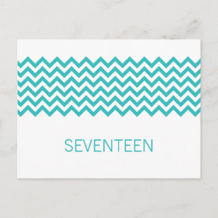 Cartão Postal de Número de Mesa com Chevron Simple