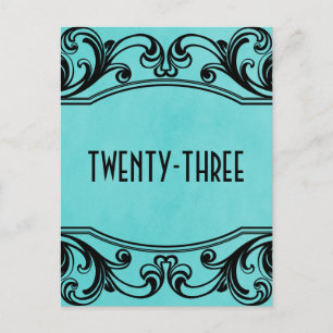 Cartão postal de Número de Tabela de Swirls de Aqu