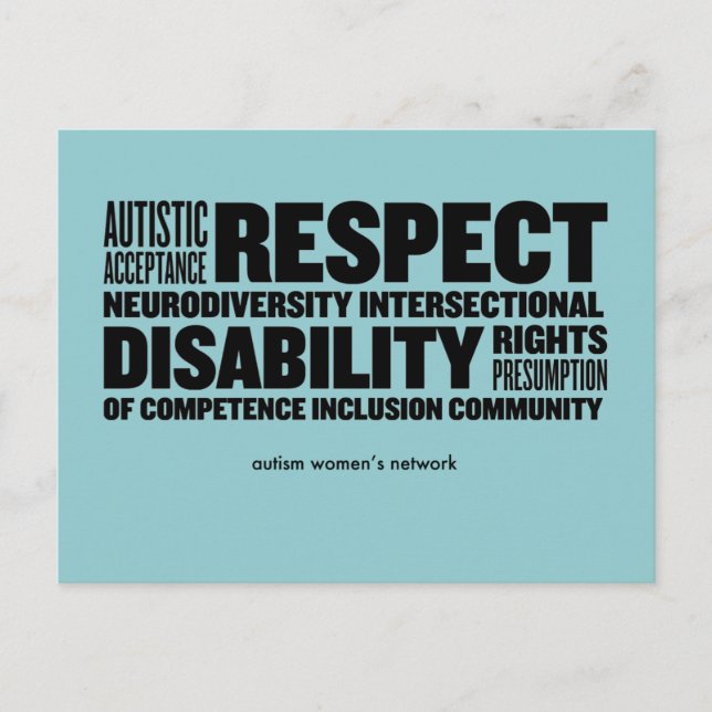 Cartão Postal de Nuvem de Palavras da AWN (Frente)