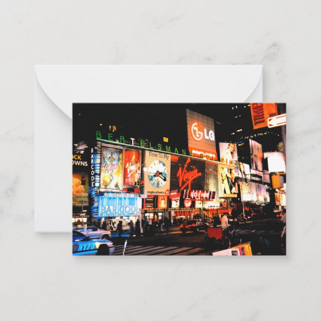 Cartão Postal de NYC Times Square Broadway Nova Yo (Frente)