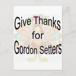Cartão Postal Dê Obrigados para o Gordon Setters