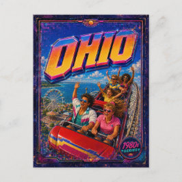 Cartão postal de Ohio dos anos 80 Retro