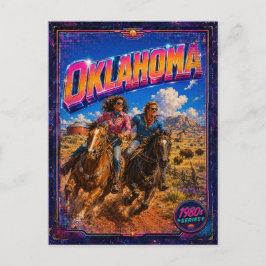 Cartão postal de Oklahoma dos anos 80 Retro