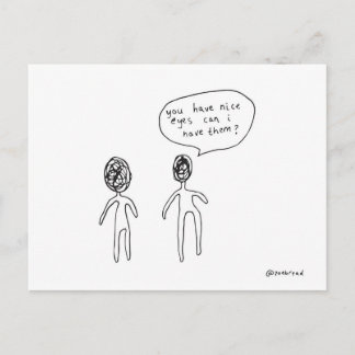 cartão postal de olhos bonitos