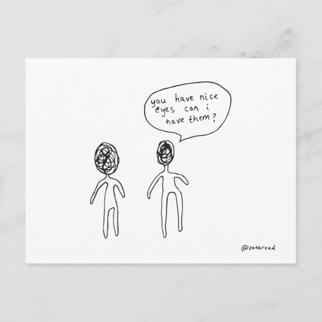 cartão postal de olhos bonitos (Frente)