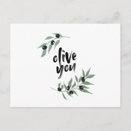 Cartão postal de oliva - 'oliva você'