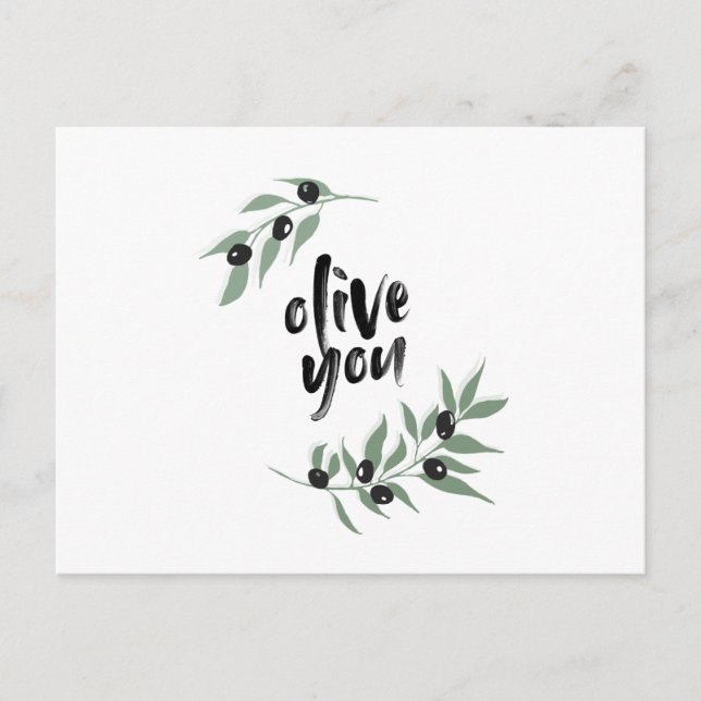 Cartão postal de oliva - 'oliva você' (Frente)