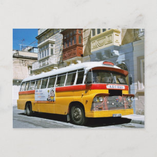 Cartão postal de ônibus maltês