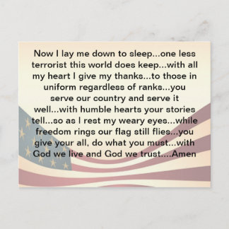 Cartão postal de oração de 1rua de maio