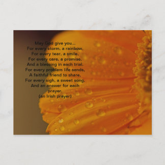 Cartão postal de oração irlandês