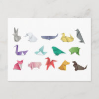 Cartão postal de origami japonês para postcross