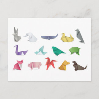 Cartão postal de origami japonês para postcross
