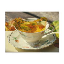 Cartão postal de outono do Tea Autumn