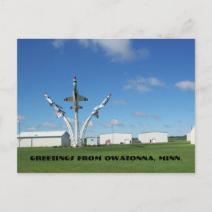 Cartão postal de OWATONNA MINNESOTA MN PLANE AIRP