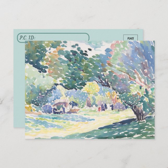 Cartão postal de paisagem com Aquarela (Frente/Verso)