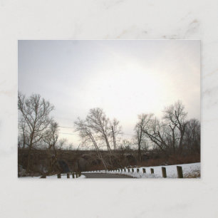 Cartão Postal de Paisagem de Inverno Nevado
