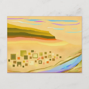 Cartão postal de paisagem do deserto digital abst