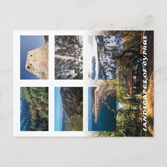 Cartão postal de paisagens de Chipre (Frente)