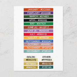 Cartão postal de Paleta de Cores para Cruzamentos